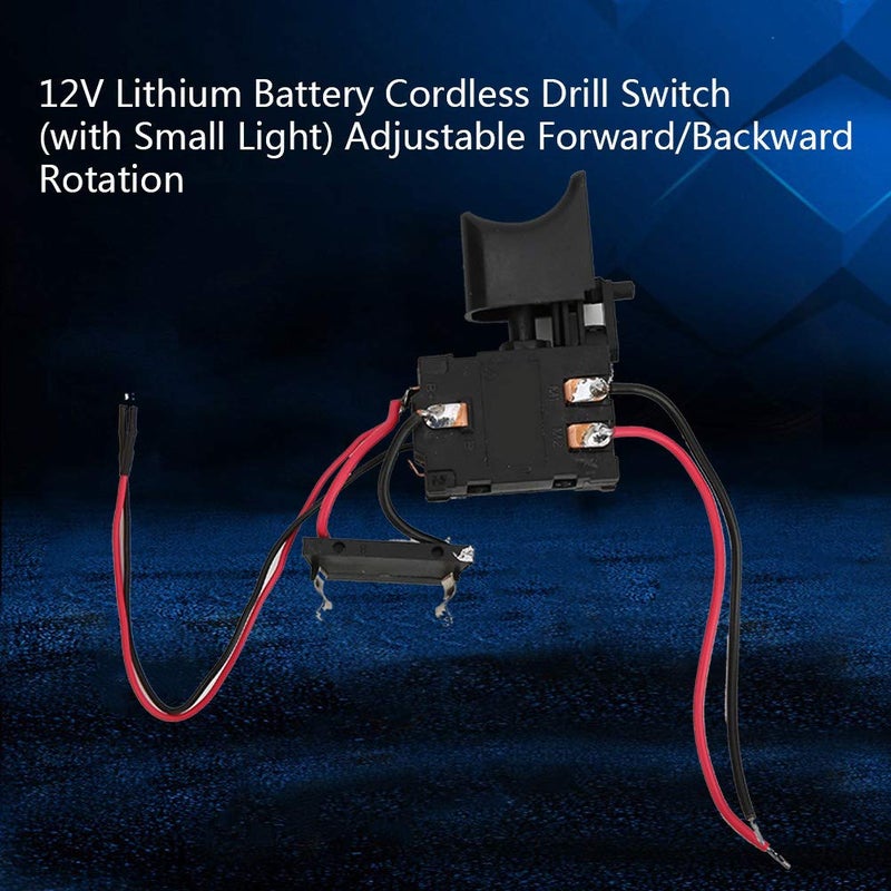 Sorandy Drill Switch, Drill Speed Control Small Light Drill Switch With Reverse For 7.2V-24V Cordless Drill Switch Lithium Battery - Image 2