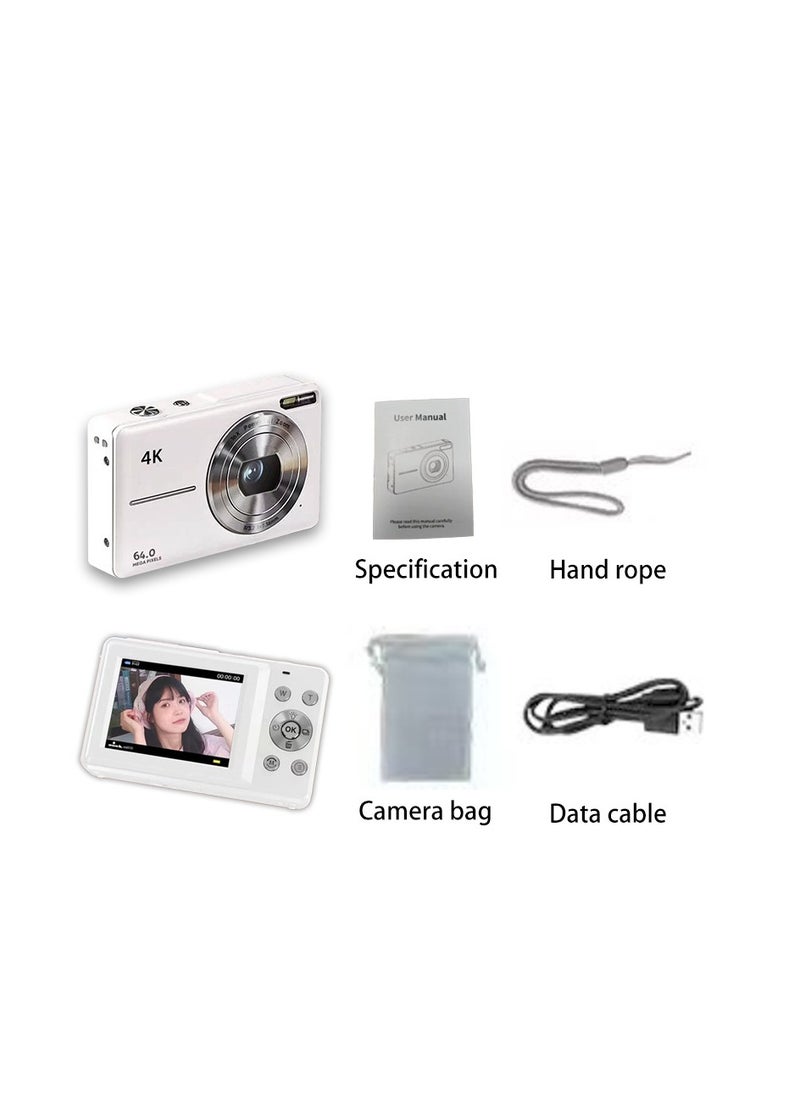 Generic - HD CCD Digital Camera, Affordable Student Entry-Level Pocket Camera, Retro Style Vlog Video Camcorder with 2.8-inch Display (No Memory Card Included) - Image 1