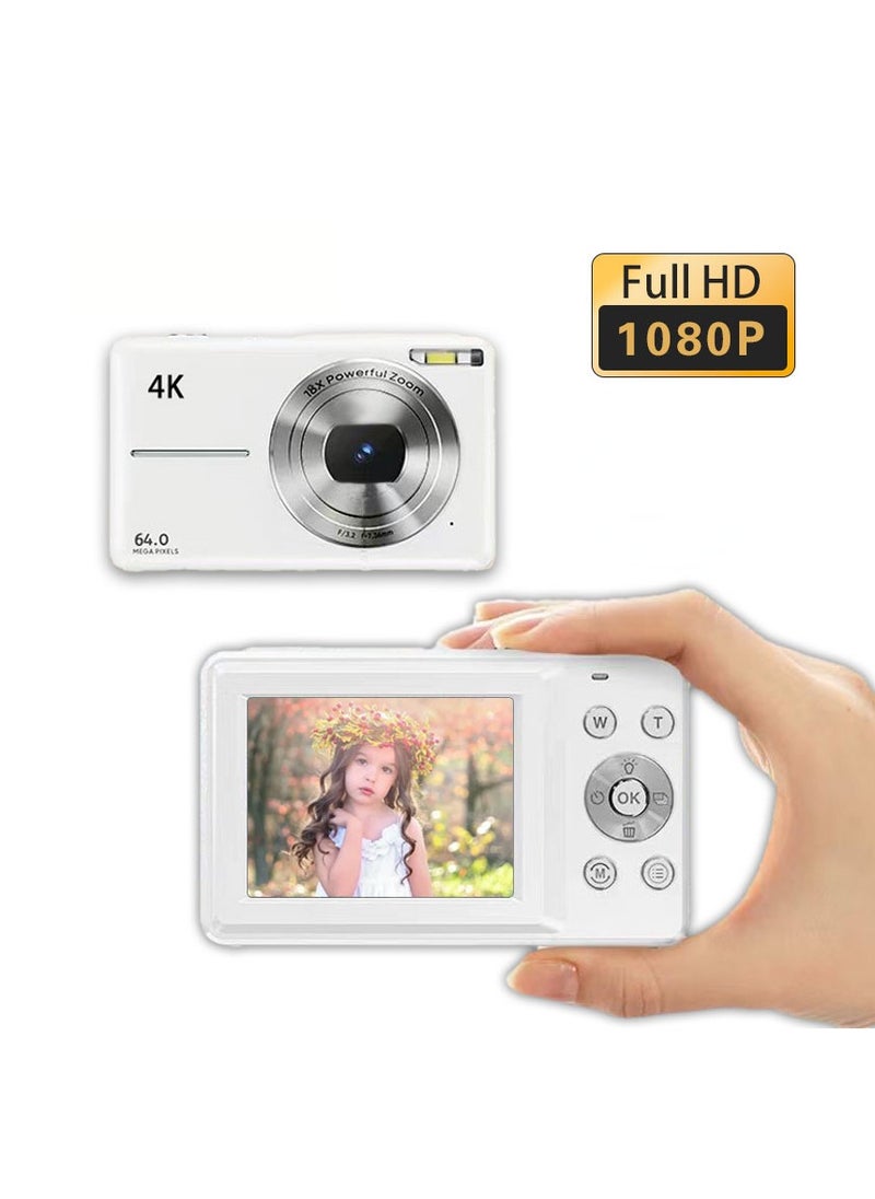 Generic - HD CCD Digital Camera, Affordable Student Entry-Level Pocket Camera, Retro Style Vlog Video Camcorder with 2.8-inch Display (No Memory Card Included) - Image 1