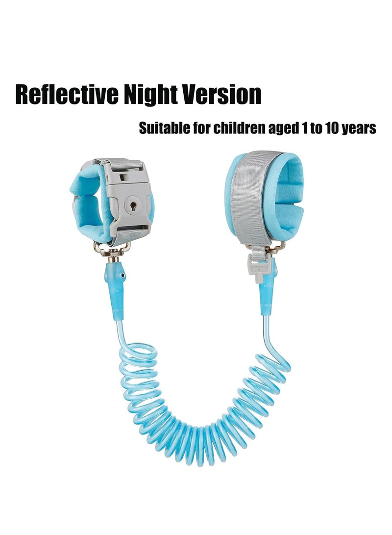 Anti Lost Wrist Link, Toddler Harness Walking Leash Safety Child Wristband Leashes for Babies Kids -Blue - Image 2