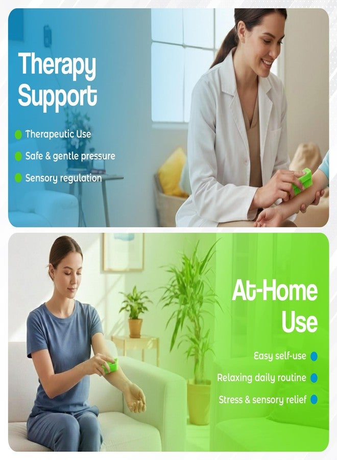 Quality Home Wilbarger Method Therapy Sensory Brush (Green) - Occupational Therapressure Brush for Calming, Stimulating, and Sensory Brushing, 3 Count - Image 5