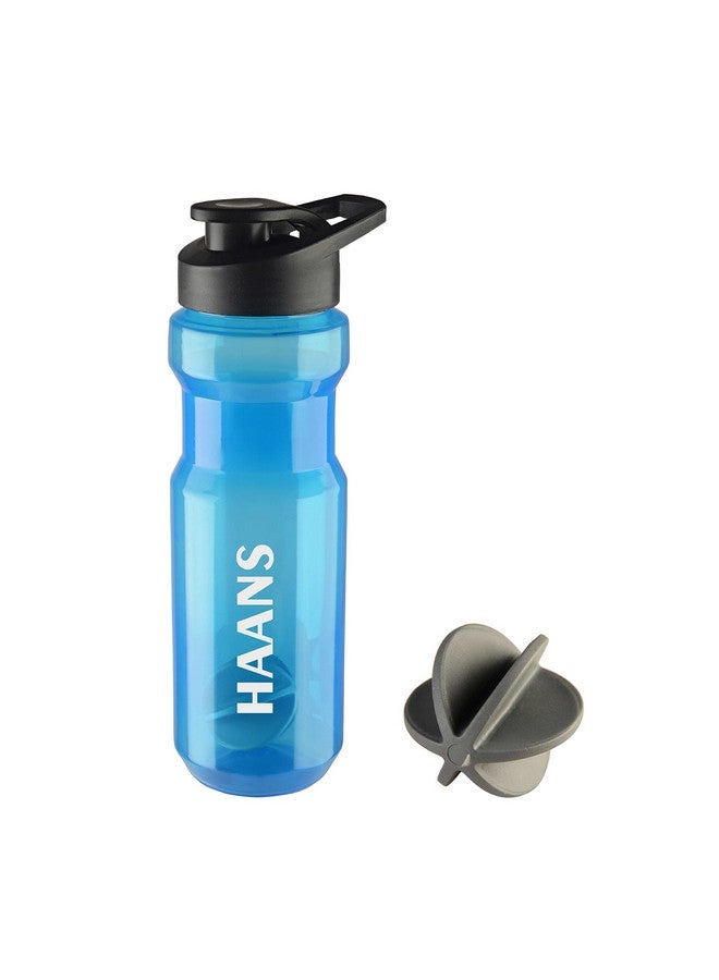 Haans Aqua Gym Protein Shaker Bottle with Easy Mixing Ball 700 Ml Color- Blue (Pack of 1) - Image 4