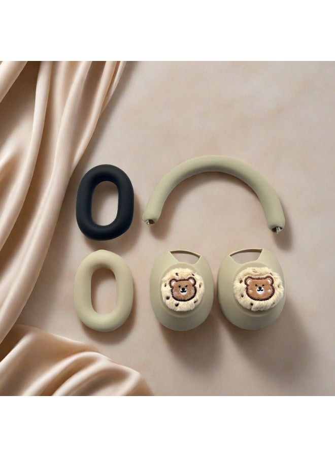 Loquat Suitable For SonyFor SonyWH-1000XM5 Headset Bluetooth Headset Protective Cover Cartoon Silicone Horizontal Head Beam Cover-Color:15-Model:For SonyWH-1000XM5 Headset - Image 2