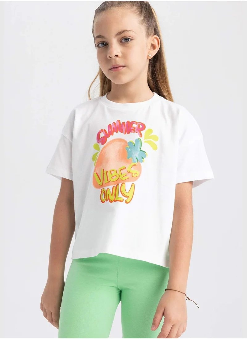 DeFacto Girl Knitted Short Sleeve Body