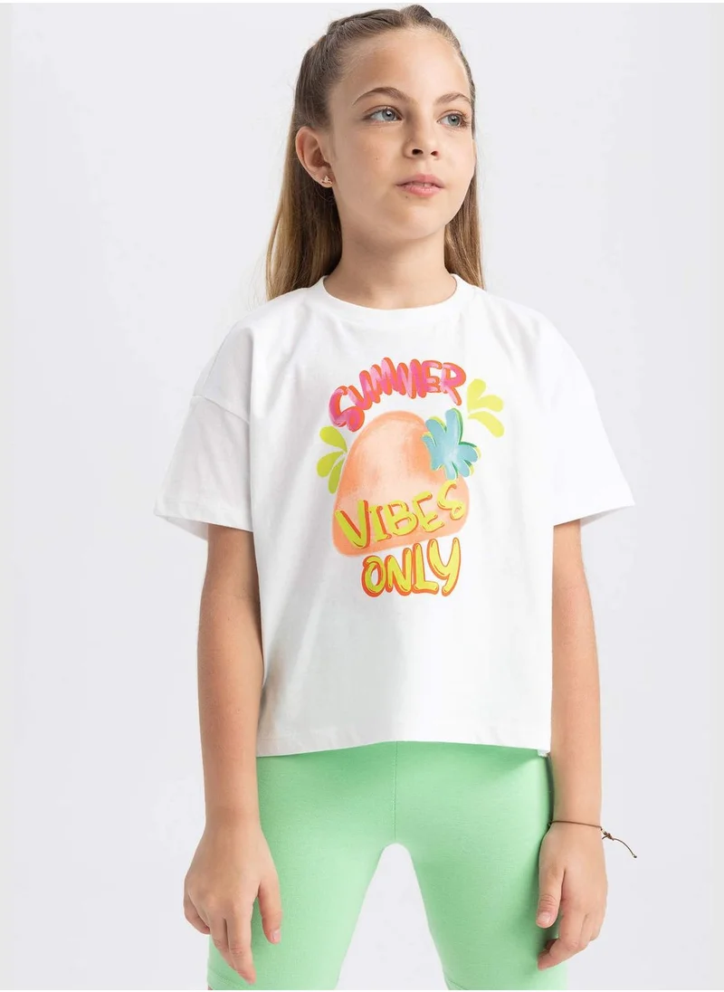 DeFacto Girl Knitted Short Sleeve Body