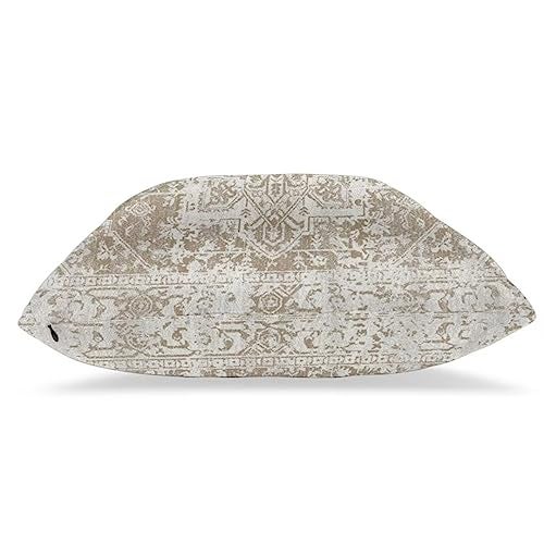 Sunshineyan Boho Pillow Covers 18x18 Set of 2, Brown Beige Carpet Pattern Outdoor Decorative Throw Pillows Ethnic Rustic Farmhouse Cushion Cases Linen Gifts for Couch Sofa Decor - Image 3