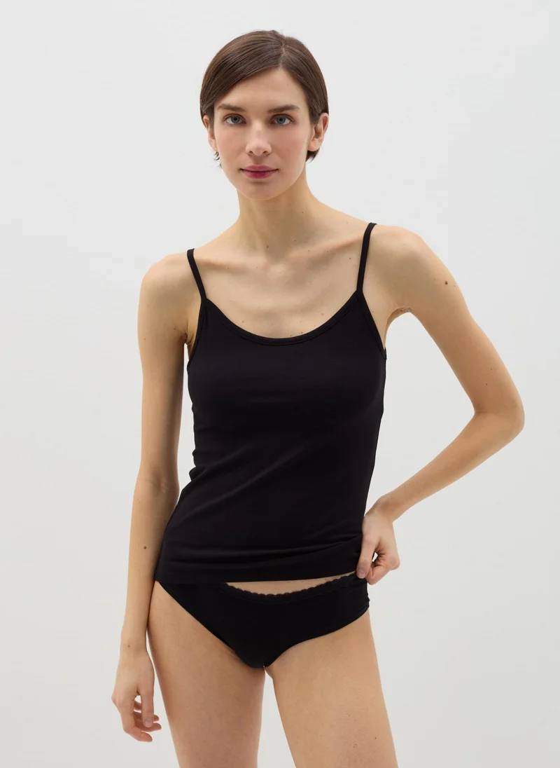 او في اس Two-Pack Stretch Cotton Vests