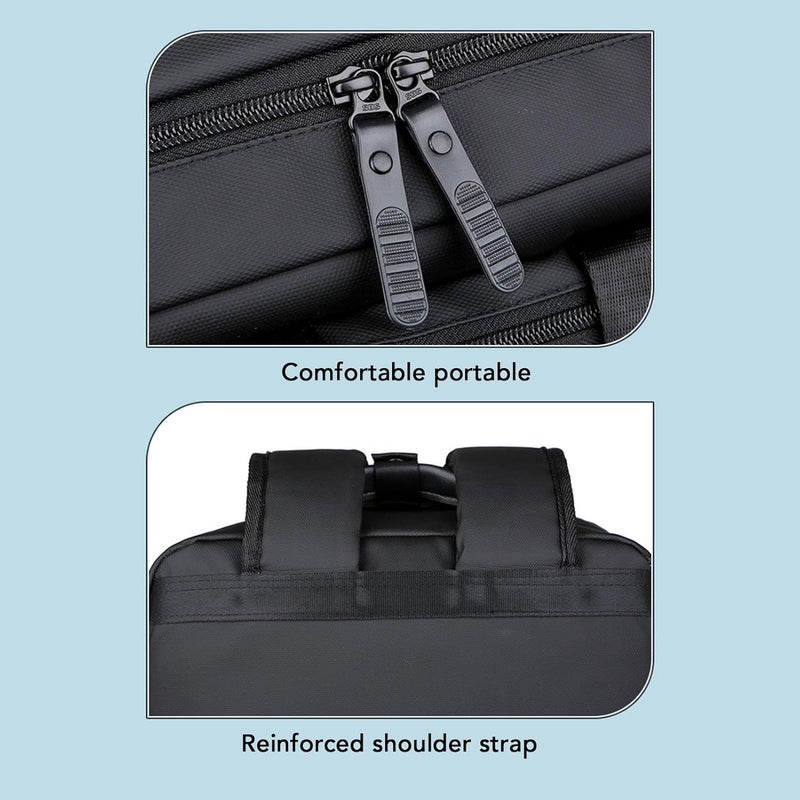 Luocute Water Proof Laptop Backpack, 15.6 Inch Computer Bag with Luggage Strap, for Men Women Travel Business College Work Black - Image 5