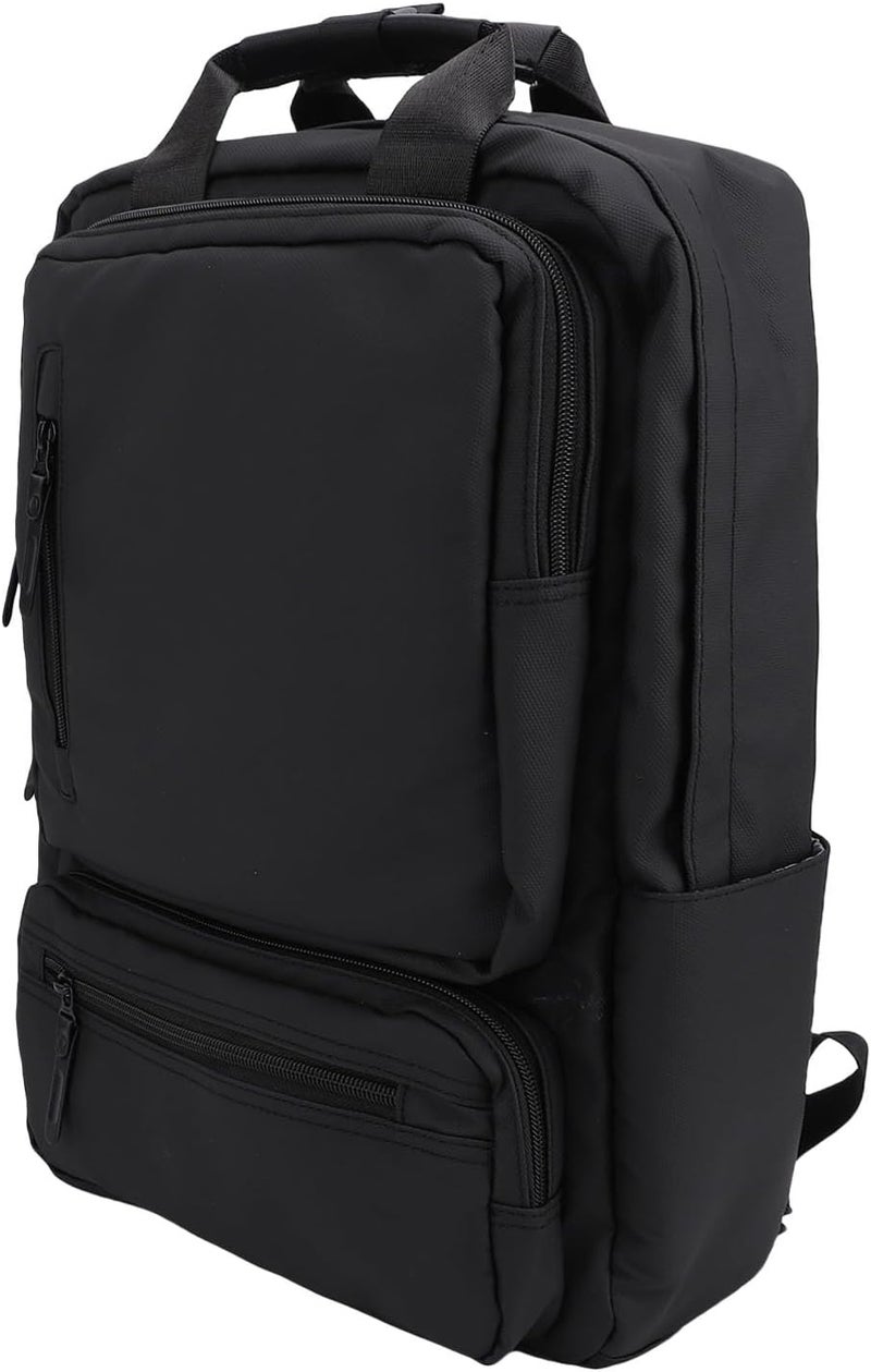 Luocute Water Proof Laptop Backpack, 15.6 Inch Computer Bag with Luggage Strap, for Men Women Travel Business College Work Black - Image 2