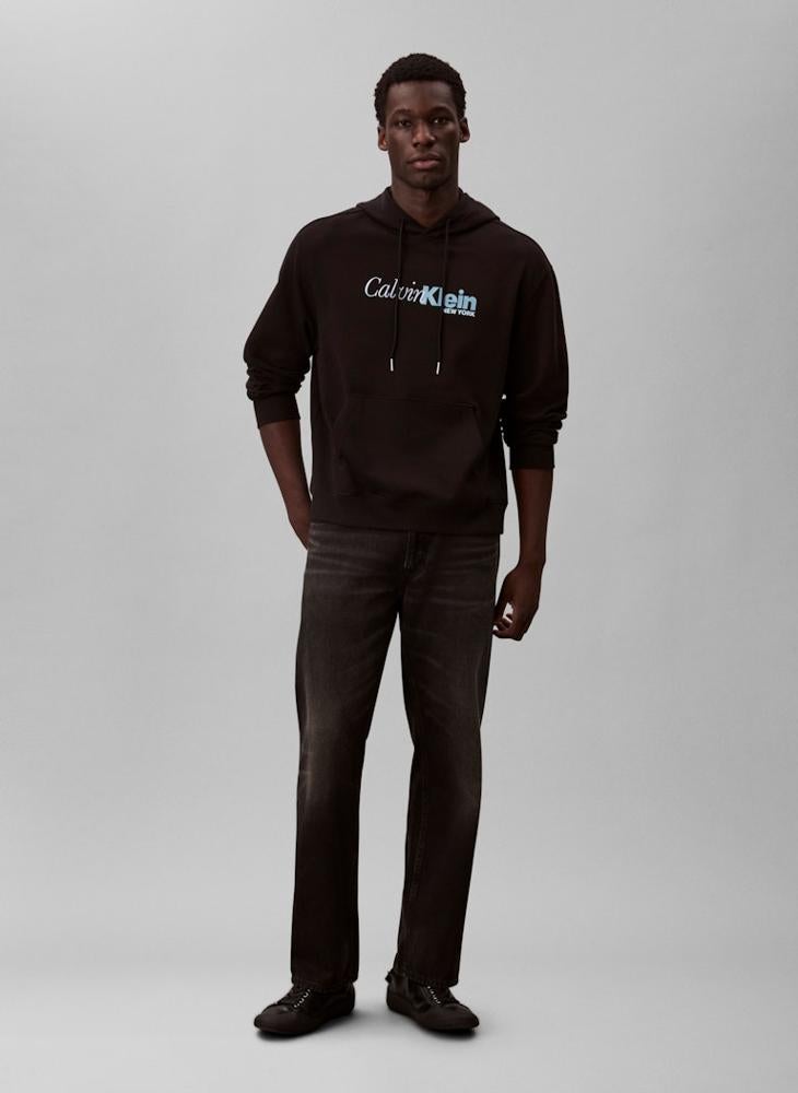 كالفن كلاين هودي برسومات بشعار وأكمام طويلة - Image 5