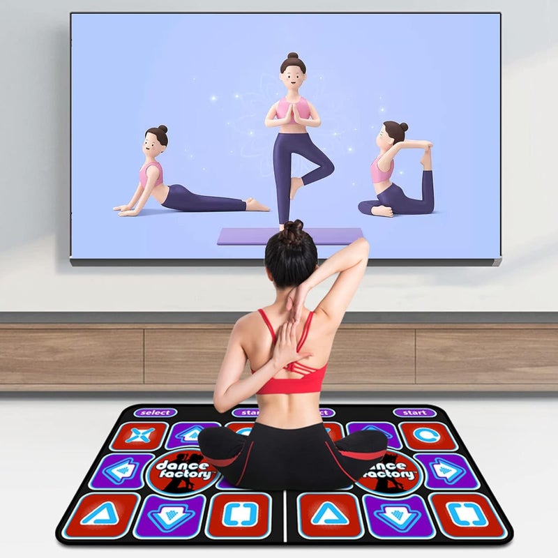 Electronic Dance Mat for TV, Musical Dancing Carpet Dance Pad Double User Dance Floor Mat, Wireless Handle Gamepad, Dancing Mat with Games, Music, Fitness, Gift for Boys Girls - Image 3