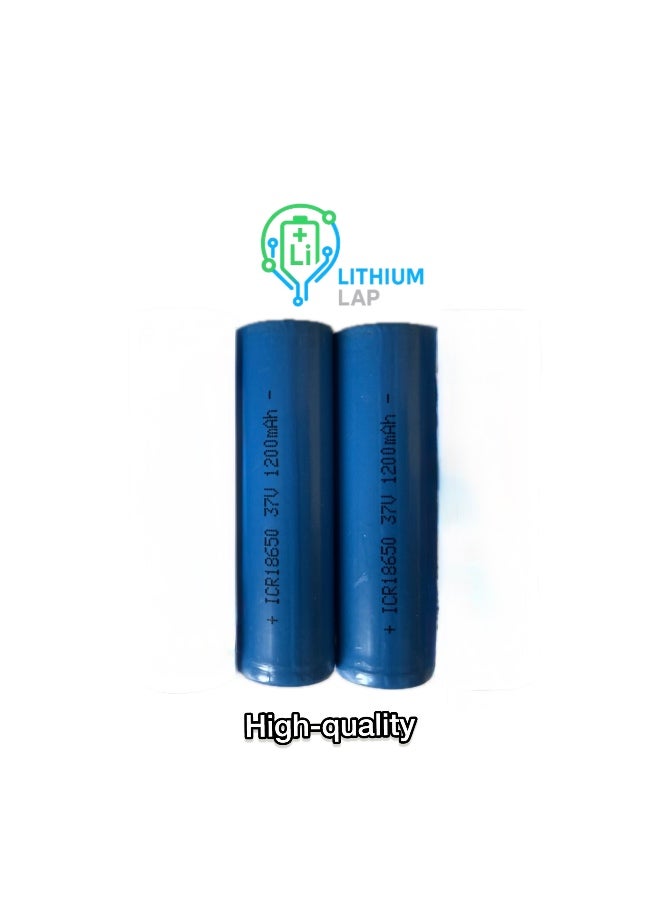 XZT Battery XZT 18650 Rechargeable 1200mAh – Lithium-Ion 3.7V High Performance 2pc by Lithium Lab - Image 1