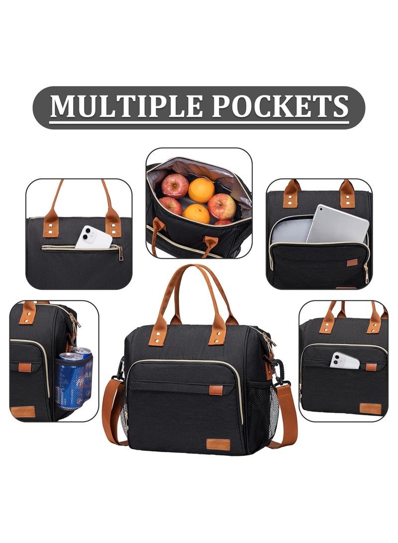 سكاي فيو حقيبة غداء SKY VIEW للرجال والنساء، حقيبة غداء معزولة للعمل - حقيبة غداء أنيقة للبالغين للتسوق، حقيبة تبريد ناعمة للشاطئ والنزهات والسفر - Image 2