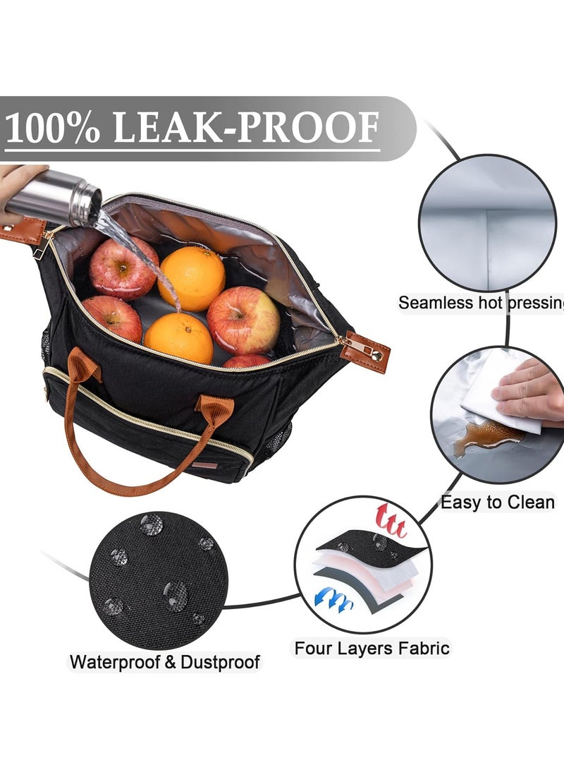 سكاي فيو حقيبة غداء SKY VIEW للرجال والنساء، حقيبة غداء معزولة للعمل - حقيبة غداء أنيقة للبالغين للتسوق، حقيبة تبريد ناعمة للشاطئ والنزهات والسفر - Image 3