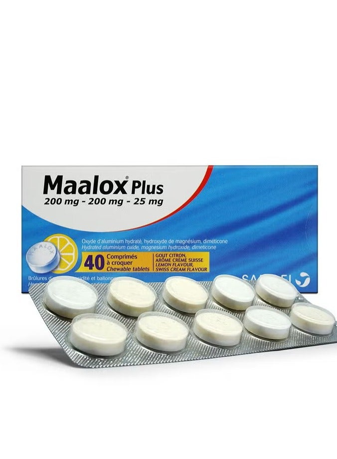 maalox plus Antacid Chewable Tablet 40s  - Image 2