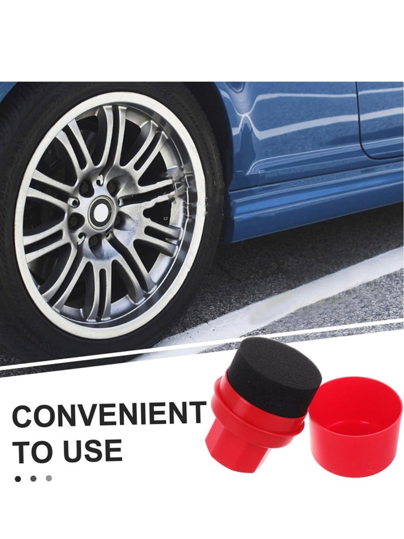 SAFI WAX Foam Applicator Pad with Storage Cap, Tire Dressing Applicator, Car Wax Polish Sponge, Tyre Shine Applicator, Auto Detailing Foam Pad, Leather Polish Applicator, Reusable Foam Sponge for Car, Bike & Home Care - Image 4