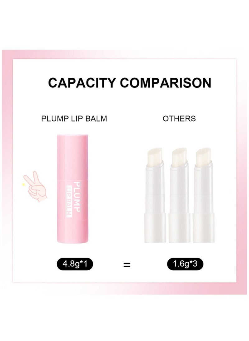 ibcccndc Plump Lip Balm Moisturizing Lip Plumper Fuller Lip Maximizer Makeup Lipsticks Tinted Lip Balm Lip Gloss Reduce Fine Lines Long-Lasting Volumizing Lipstick 03  - Image 4