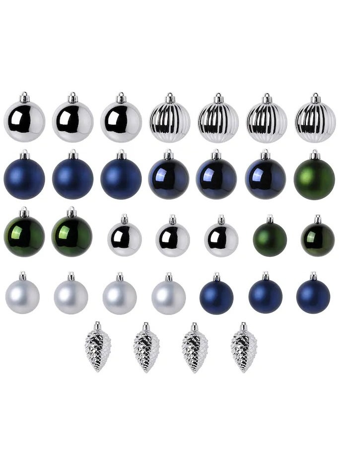 Generic VINTERFINT Decoration bauble, set of 32, blue/mixed colours  - Image 1