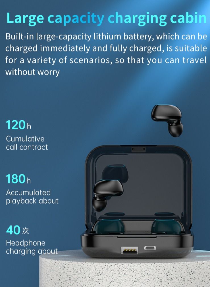 Two-person Wireless Couple Headphones With Charging Case