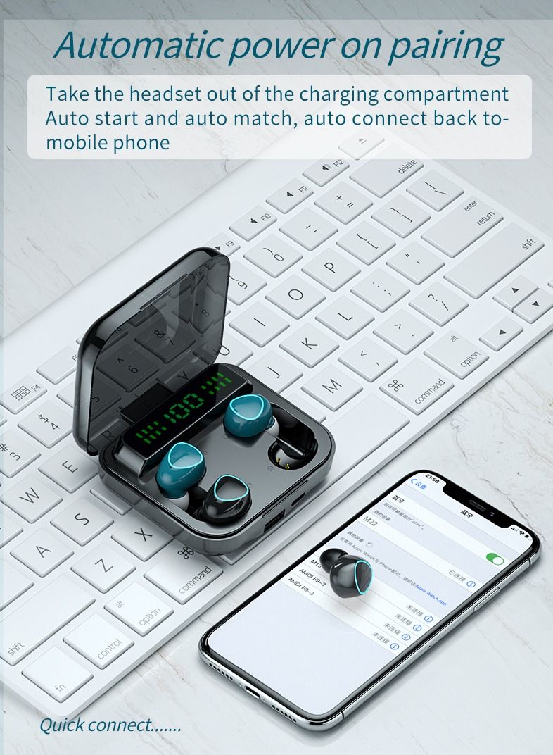 Two-person Wireless Couple Headphones With Charging Case