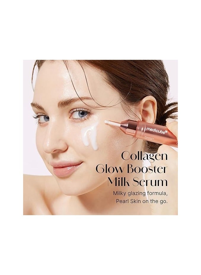 medicube Collagen Glow Booster Milk Serum - Twist & Click - Radiance & Hydration with Niacinamide, Milk Protein Extract, Hydrolyzed Collagen - Illuminates & Firms Skin - Korean Skin Care, 0.50 fl oz - Image 3
