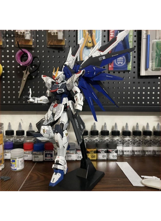 null - Gundam HG Destiny Attacks Free Unicorn Red Heresy Assembled Model Toy Hand-made Mecha Boy-Color:1 Gunpla Soul Stand-single Assembly Model-free Stickers - Image 1