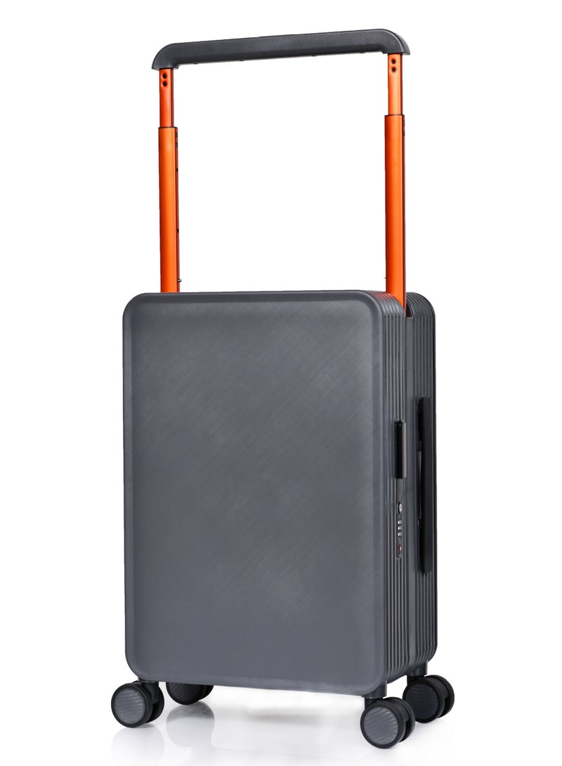 مورانو شنطة سفر مورانو العصرية خفيفة الوزن من مادة البولي كاربونيت الصلبة رمادي غامق مقاس 35 سم * 21 سم * 49 سم - Image 1