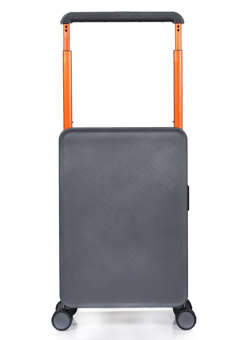 مورانو شنطة سفر مورانو العصرية خفيفة الوزن من مادة البولي كاربونيت الصلبة رمادي غامق مقاس 35 سم * 21 سم * 49 سم - Image 2