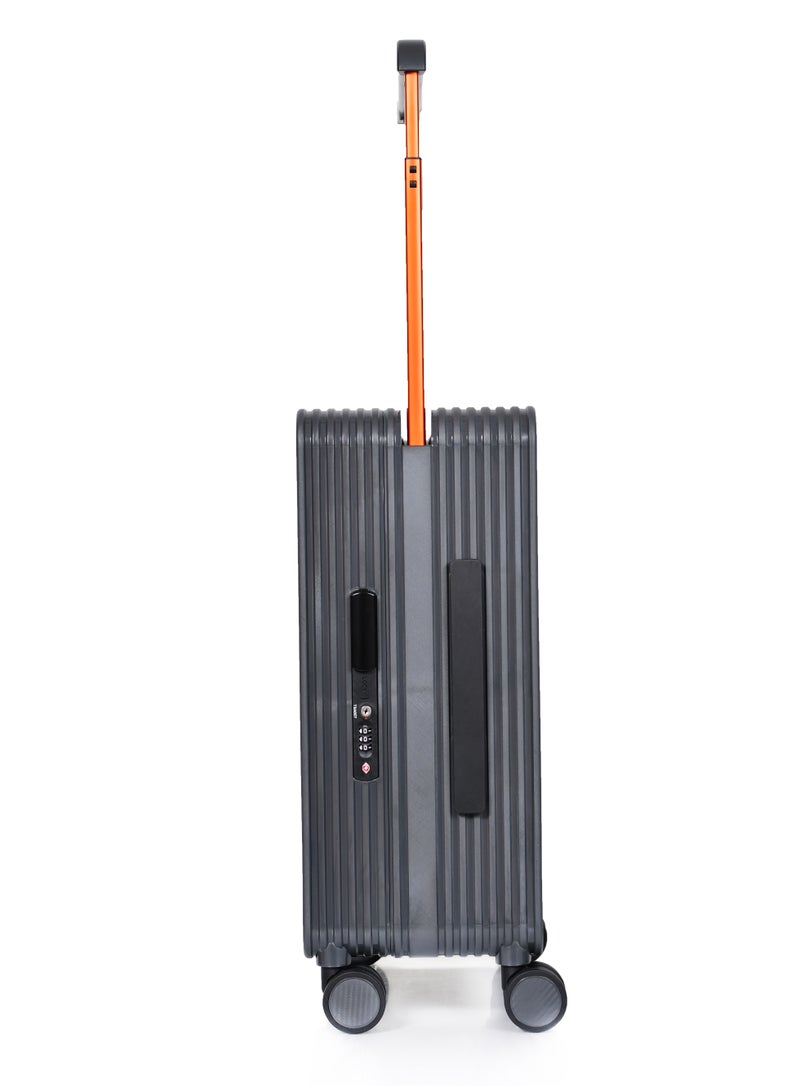 مورانو شنطة سفر مورانو العصرية خفيفة الوزن من مادة البولي كاربونيت الصلبة رمادي غامق مقاس 35 سم * 21 سم * 49 سم - Image 3