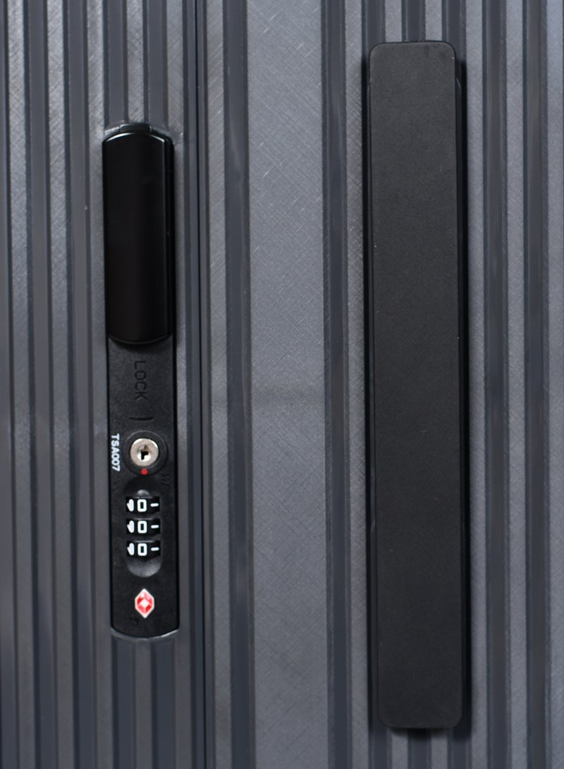 مورانو شنطة سفر مورانو العصرية خفيفة الوزن من مادة البولي كاربونيت الصلبة رمادي غامق مقاس 35 سم * 21 سم * 49 سم - Image 4