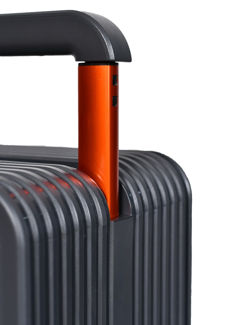 مورانو شنطة سفر مورانو العصرية خفيفة الوزن من مادة البولي كاربونيت الصلبة رمادي غامق مقاس 35 سم * 21 سم * 49 سم - Image 5