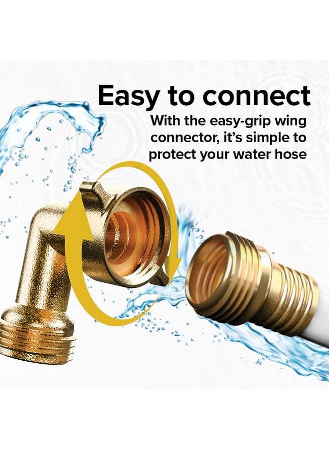 Camco 90-Degree Hose Elbow For RVs - Solid Brass Construction- Certified Lead-Free - Features Convenient Easy Grip Connector - For RV Water Hoses, Residential Outdoor Faucets, & More - 2-Pack (22507) - Image 4