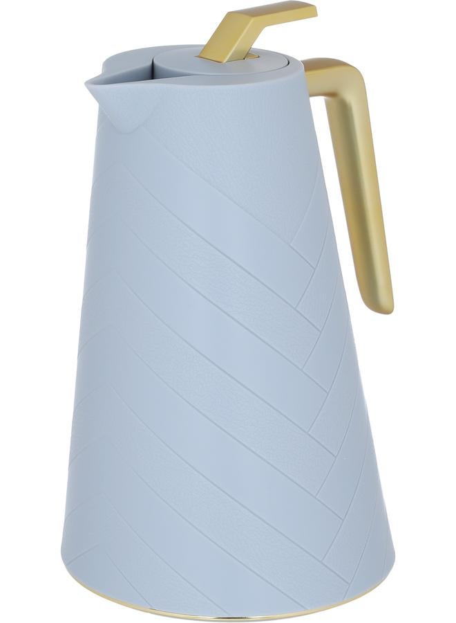 جلوري ترمس زجاجي سعة 1.5 لتر هيكل بلاستيكي رمادي فاتح - Image 3