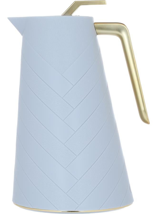 جلوري ترمس زجاجي سعة 1.5 لتر هيكل بلاستيكي رمادي فاتح - Image 1