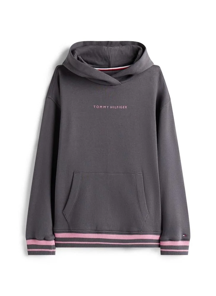 Tommy Hilfiger Grey Kids Logo Hoodie for Women | Best Price UAE