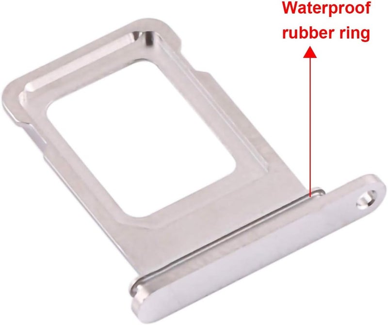 Perzework حامل درج بطاقة SIM بديل لجهاز iPhone 12 Pro و iPhone 12 Pro Max (فضي) مع حلقة مطاطية مقاومة للماء ودبوس إخراج (نسخة بطاقة SIM واحدة) - Image 2