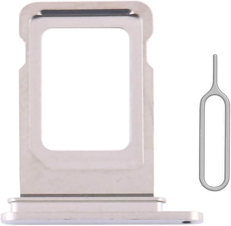 Perzework حامل درج بطاقة SIM بديل لجهاز iPhone 12 Pro و iPhone 12 Pro Max (فضي) مع حلقة مطاطية مقاومة للماء ودبوس إخراج (نسخة بطاقة SIM واحدة) - Image 1
