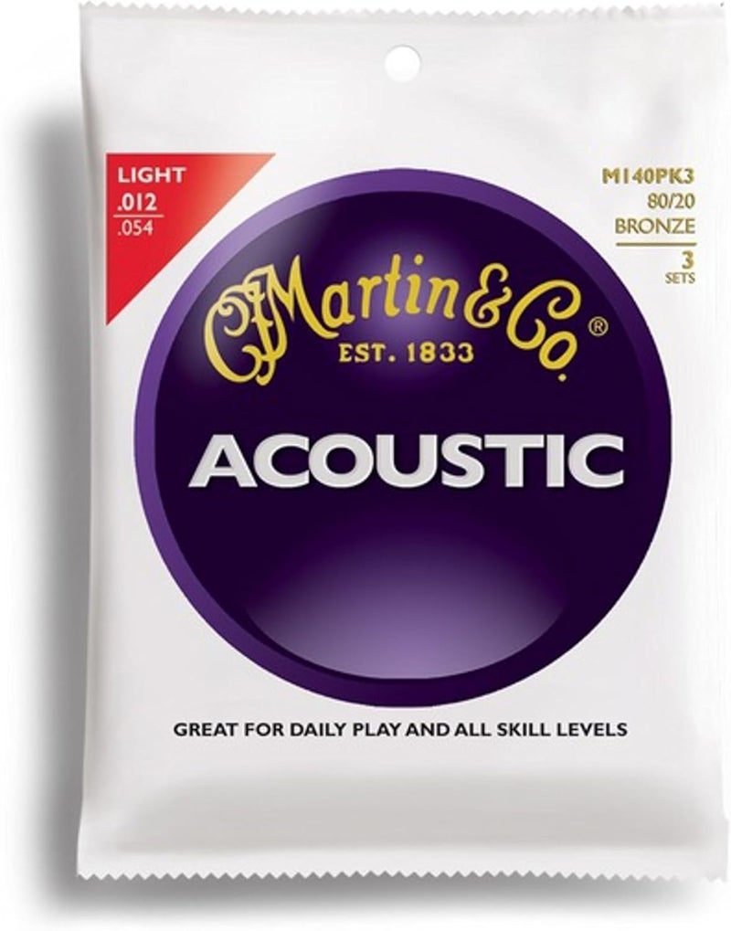 Various color options 80/20 M140PK3 Bronze Acoustic Guitar Strings - Light (Pack of 3) Demand fit global economical quality