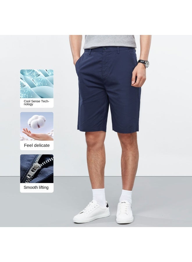 Septwolves Cool And Breathable】summer Men's Casual Versatile Straight-leg Pants Simple Men's Shorts - Image 2