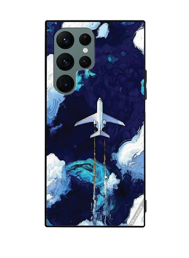 VR CREATIVE Protective Case Cover For Samsung Galaxy S22 Ultra 5G Aeroplane Design Multicolour - Image 1