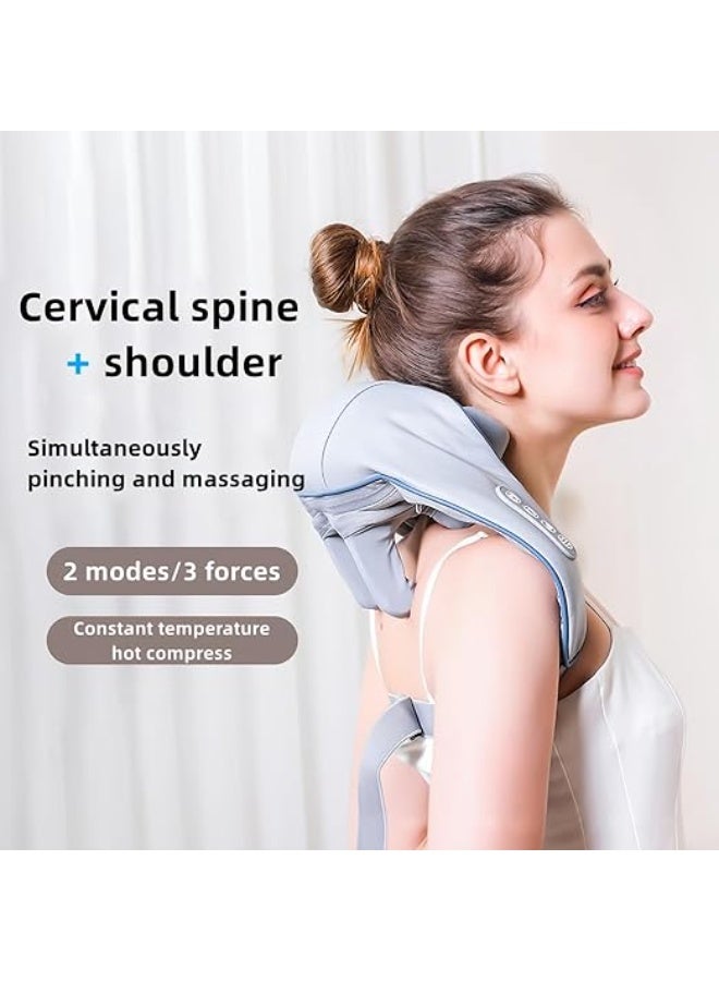جهاز تدليك الرقبة والفقرات العنقية مع خاصية التدفئة، وسادة مساج شياتسو لتخفيف آلام الرقبة والأكتاف، جهاز تدليك عضلي حراري محمول. - Image 2