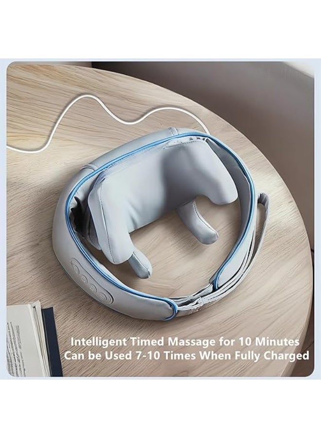 جهاز تدليك الرقبة والفقرات العنقية مع خاصية التدفئة، وسادة مساج شياتسو لتخفيف آلام الرقبة والأكتاف، جهاز تدليك عضلي حراري محمول. - Image 4