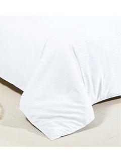 LIMOS Bed Sheet Set 100% Soft Brushed Cotton Duvetcover Fitted Sheet and 4 Matching Pillowcase 6Pcs(White)  - Image 2