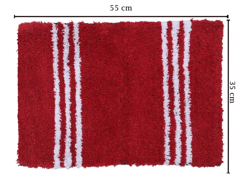 AAZEEM Absorbent Door Mat for Indoor Entrancex Non Slip Mat for Front Door Entryway,Soft Cotton Home. Hotel Balcony Floor Carpet,Floor Mats for Home,KitchenFloor Door Mat |-(55x35cm) Red,Rectangular - Image 3