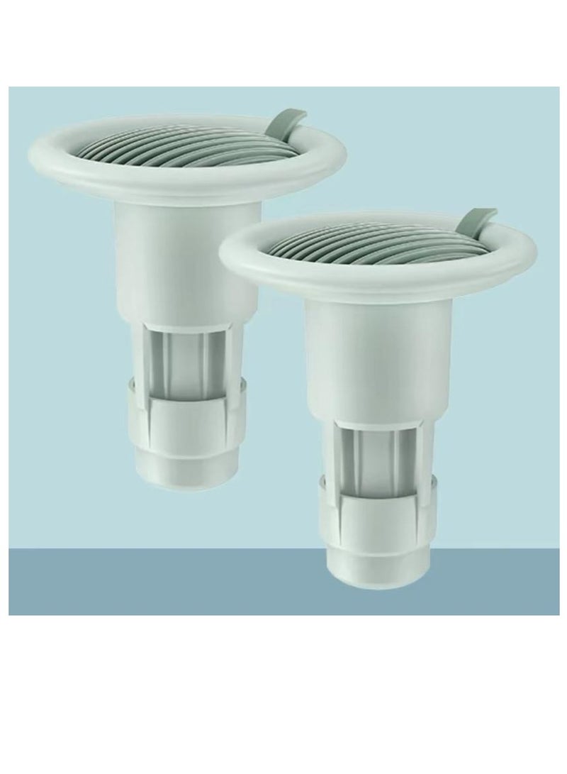 Deodorant Drain Core, 2 Pcs Anti Odor Floor Drain Plug Floor Drain Cover, One-way Drainage Design Wear-resistant and Anti-corrosion Anti-blocking Bathroom Kitchen Filter  - Image 1