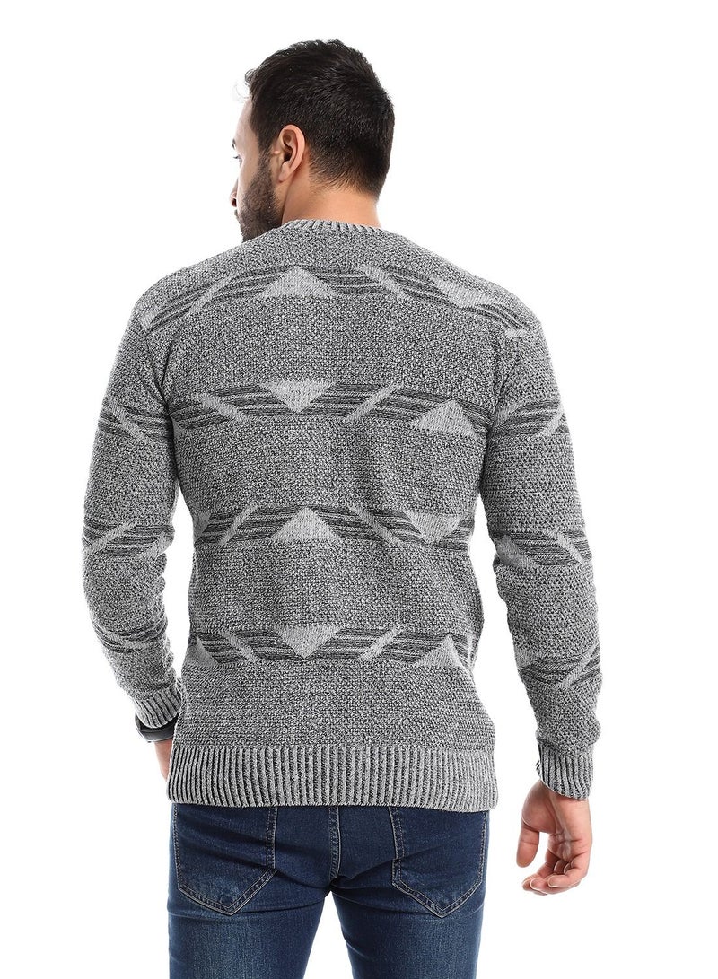 Caesar Wool Mens Pullover With Multi Design  - Image 4
