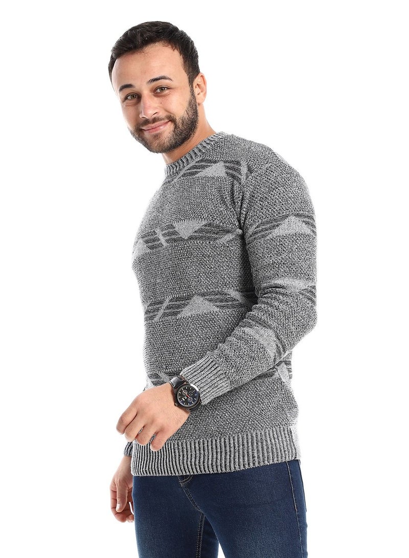 Caesar Wool Mens Pullover With Multi Design  - Image 3