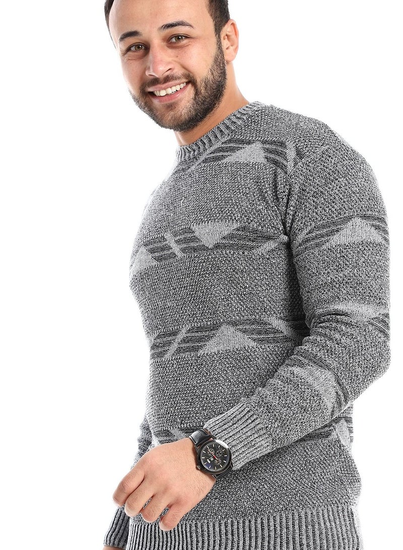 Caesar Wool Mens Pullover With Multi Design  - Image 5