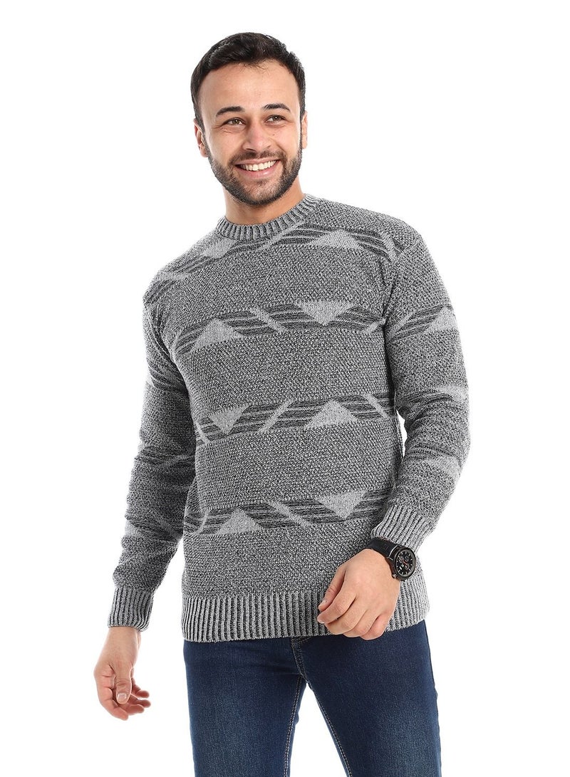 Caesar Wool Mens Pullover With Multi Design  - Image 2
