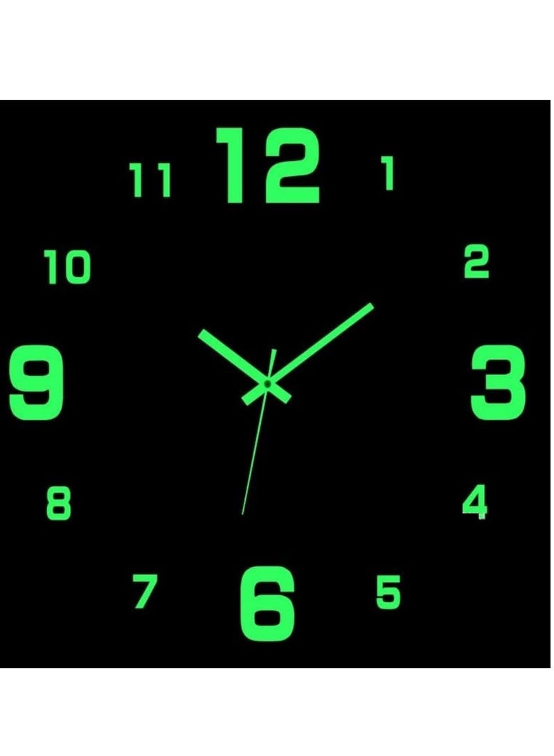 FFD Modern Luminous Wall Clock Stickers for a Serene Living Room - Image 1